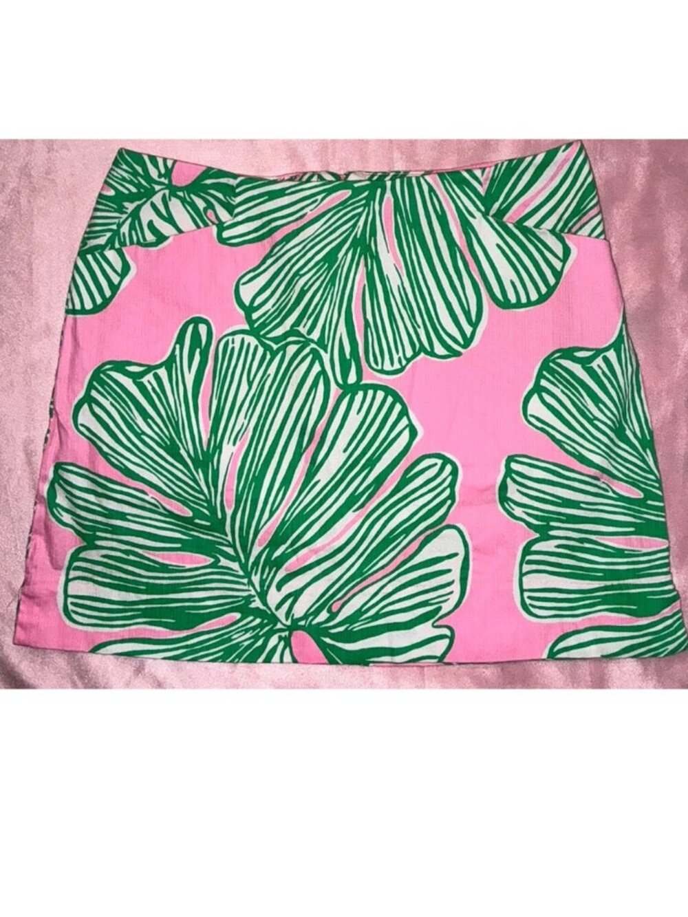 Lilly Pulitzer Marigold Skort Sz 6 – Mandevilla Flower Print Pink Green Preppy